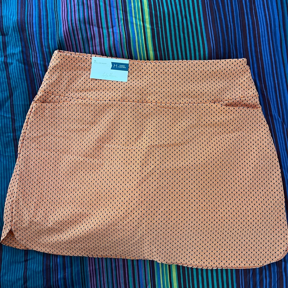 Lady Hagen Vibrant Orange Diamond Skort NWT